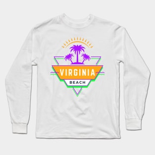 Virginia beach Vibes 80's 90's Long Sleeve T-Shirt